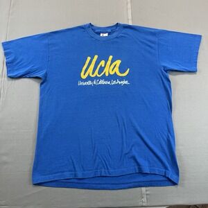 Vintage UCLA Bruins Basketball Shirt Sz Large 90s Single Stitch Signal USA MADE